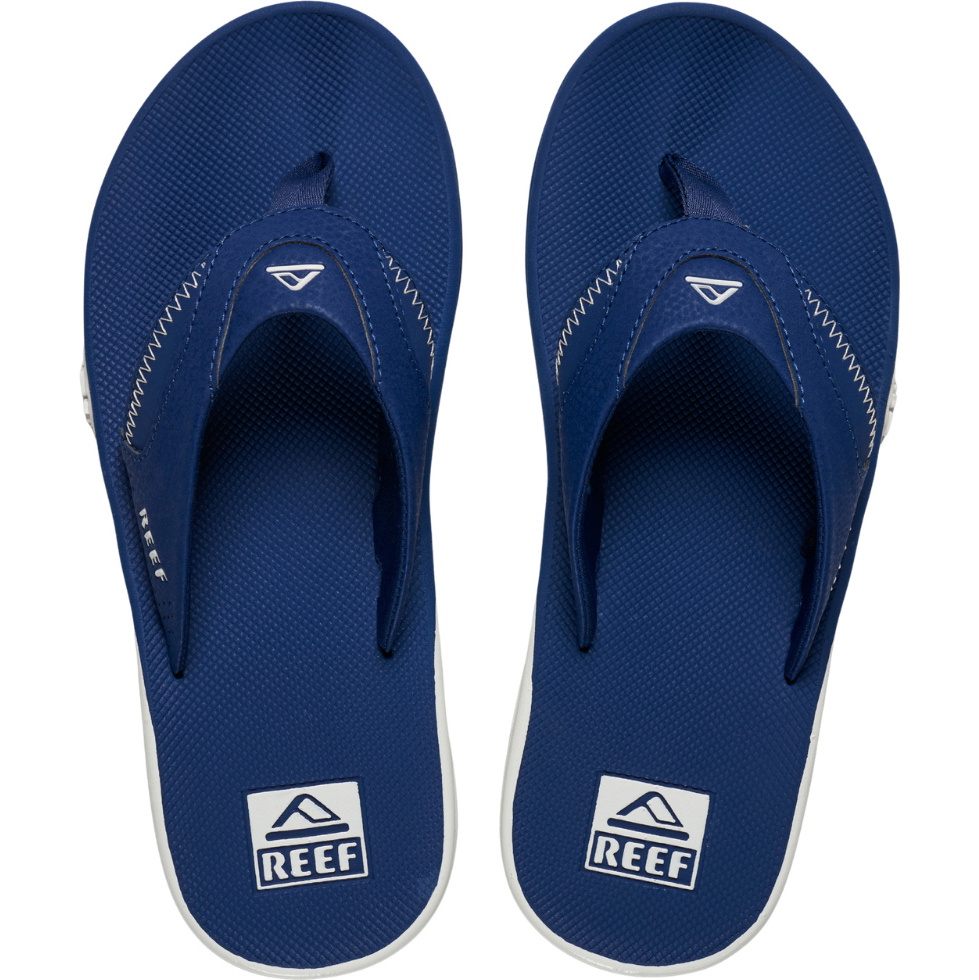 2026 Reef Mens Fanning Pregame Sandals CJ6409 - Navy / White